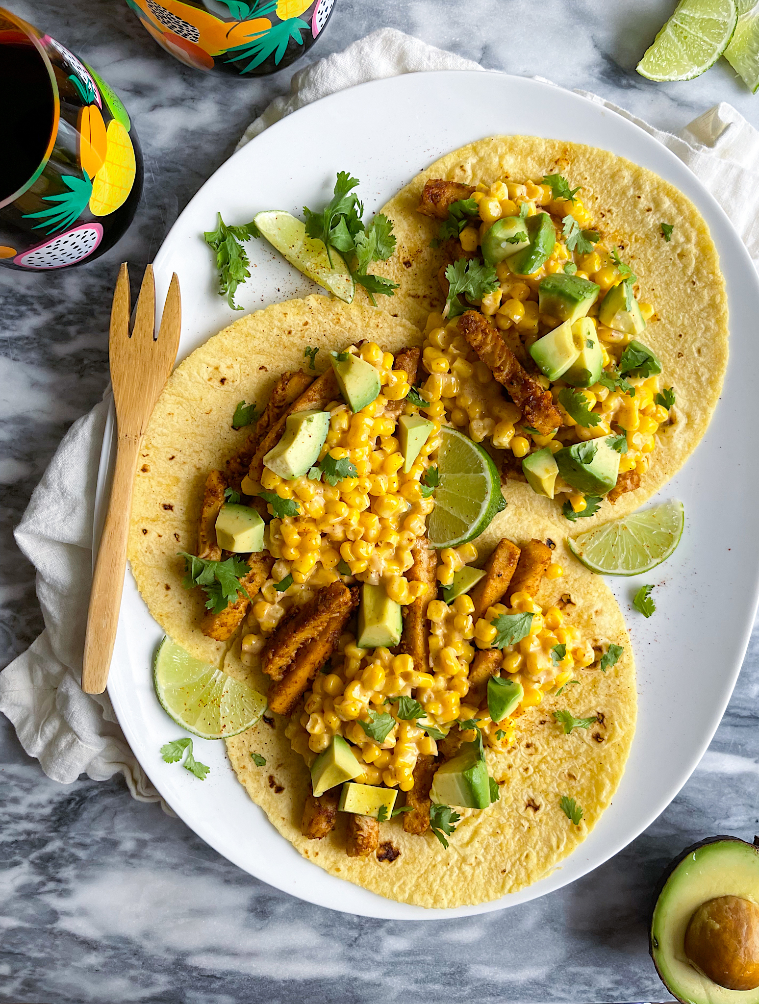 Vegan Chicken + Spicy Street Corn Taco