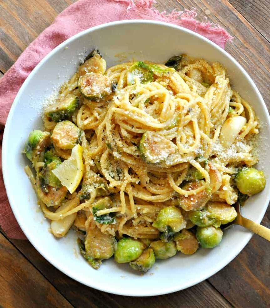 Creamy Brussels Sprouts Pasta